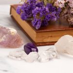 Clear quartz and rose quartz used together