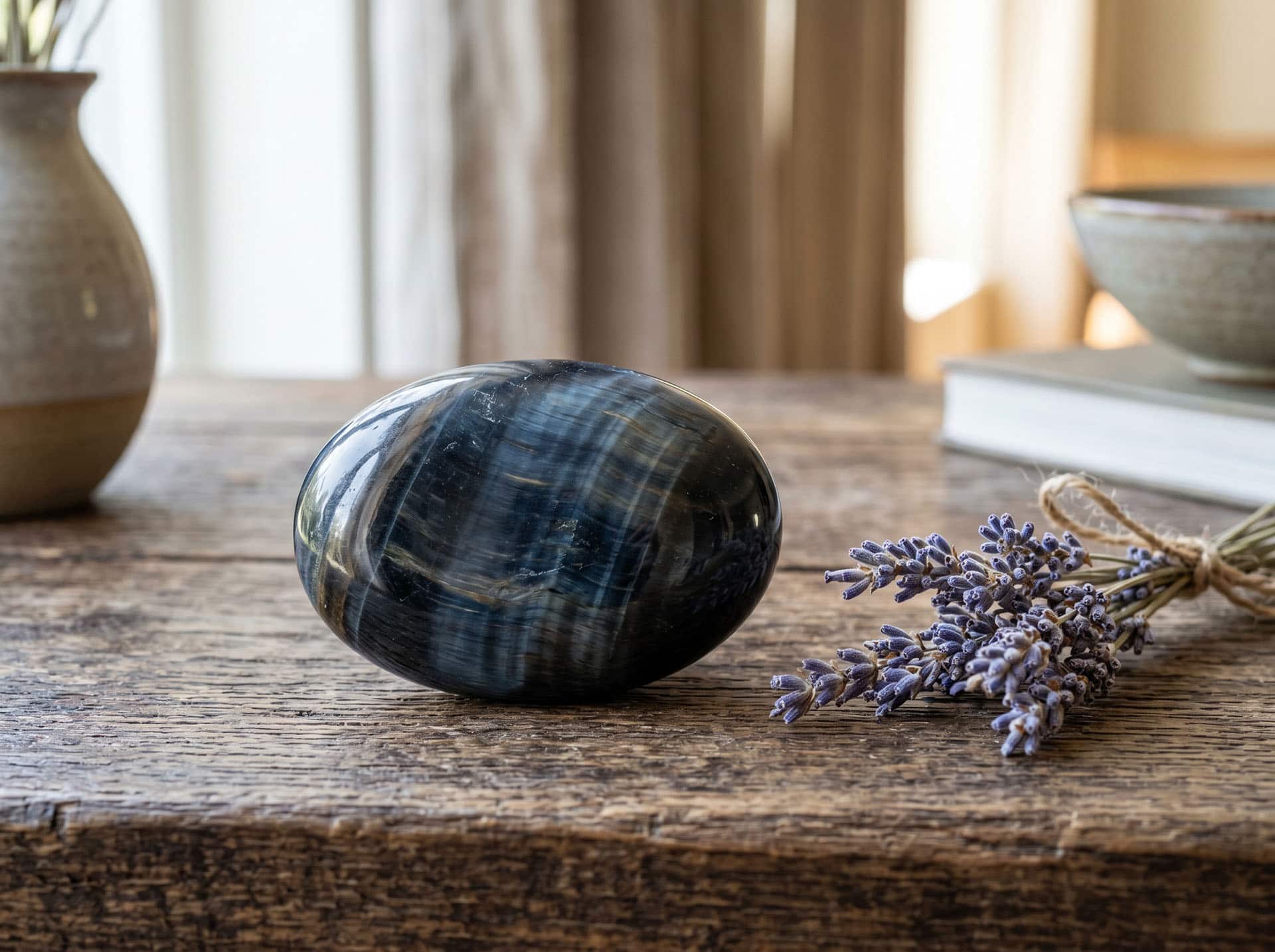 Hawk Eye Aka. Blue Tiger'S Eye Crystal