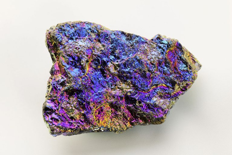 Raw Bornite with bright gold, blue, purple colors